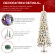 Glitzhome Set of 3 4.5ft/6ft/7.5ft Pre-Lit Flocked Artificial Christmas Tree with 100/150/250 Warm White C3 Clear LED Lights,9 function w/Foot Pedal