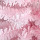 Glitzhome Set of 2 4ft Pre-Lit Flocked Pink Artificial Christmas Porch Tree with 100 warm white/multi-color LED Lights,8 function w/Foot Pedal