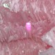 Glitzhome Set of 2 4ft Pre-Lit Flocked Pink Artificial Christmas Porch Tree with 100 warm white/multi-color LED Lights,8 function w/Foot Pedal