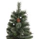 Glitzhome Set of 2 4.5ft Christmas Santa Boots Porch Tree with 75 Warm White/Multi-color LED Lights, including 18 globe LED Lights,9 function w/Foot Pedal