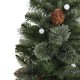 Glitzhome Set of 2 4.5ft Christmas Santa Boots Porch Tree with 75 Warm White/Multi-color LED Lights, including 18 globe LED Lights,9 function w/Foot Pedal