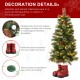 Glitzhome Set of 2 4.5ft Christmas Santa Boots Porch Tree with 75 Warm White/Multi-color LED Lights, including 18 globe LED Lights,9 function w/Foot Pedal