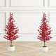 Glitzhome Set of 2 41"H  Christmas berry  Porch Tree