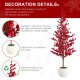 Glitzhome Set of 2 41"H  Christmas berry  Porch Tree