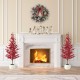 Glitzhome Set of 2 41"H  Christmas berry  Porch Tree