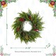 Glitzhome Set of 3 37.5"H Christmas Greenery PE Dripping Pine Porch Tree Set and matched 24"D Wreath