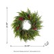 Glitzhome Set of 3 37.5"H Christmas Greenery PE Dripping Pine Porch Tree Set and matched 24"D Wreath