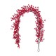 Glitzhome Set of 5 41"H  Christmas berry  Porch Tree Set and matched 6ft Garland set and matched 25"D Christmas Red Berries Wreath