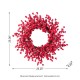 Glitzhome Set of 5 41"H  Christmas berry  Porch Tree Set and matched 6ft Garland set and matched 25"D Christmas Red Berries Wreath