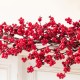 Glitzhome Set of 5 41"H  Christmas berry  Porch Tree Set and matched 6ft Garland set and matched 25"D Christmas Red Berries Wreath