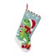 Glitzhome 21"L Hooked Stocking, Dinosaur