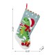 Glitzhome 21"L Hooked Stocking, Dinosaur