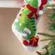 Glitzhome 21"L Hooked Stocking, Dinosaur
