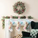 Glitzhome 21"L Hooked Gingerbread House Stocking with Complimentary Gingerbread Man Ornament