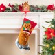 Glitzhome 21"L Hooked Stocking, Gingerbread Man