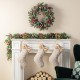 Glitzhome 21"L Faux Fox Fur Christmas Stocking with Bow
