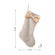 Glitzhome 21"L Faux Fox Fur Christmas Stocking with Bow