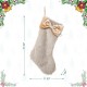 Glitzhome 21"L Faux Fox Fur Christmas Stocking with Bow