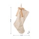 Glitzhome 21"L Milk Coffee Brown Twisted Faux Marten Fur Christmas Stocking with Bow