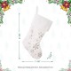 Glitzhome 4pk 21"L White Plush with Snowflake Christmas Stocking