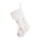 Glitzhome 4pk 21"L White Plush with Snowflake Christmas Stocking