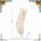 Glitzhome 2pk 22"L White Knitted Christmas Stocking with Pompon Tassel
