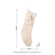 Glitzhome 2pk 22"L White Knitted Christmas Stocking with Pompon Tassel