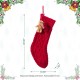 Glitzhome 2pk 22"L Red Knitted Christmas Stocking with Complimentary Gingerbread Man Ornament