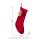 Glitzhome 2pk 22"L Red Knitted Christmas Stocking with Complimentary Gingerbread Man Ornament