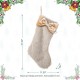 Glitzhome 2pk 21"L Faux Fox Fur Christmas Stocking with Bow