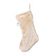 Glitzhome Set of 2  Faux Fox Fur Christmas Stocking with Bow & a 48"D tree skirt