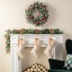 Glitzhome 2pk 21"L Milk Coffee Brown Twisted Faux Marten Fur Christmas Stocking with Bow