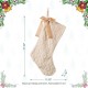 Glitzhome 2pk 21"L Milk Coffee Brown Twisted Faux Marten Fur Christmas Stocking with Bow