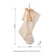 Glitzhome 2pk 21"L Milk Coffee Brown Twisted Faux Marten Fur Christmas Stocking with Bow