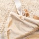 Glitzhome Set of 2  Milk Coffee Brown Twisted Faux Marten Fur Christmas Stocking with Bow & a 60"D tree skirt