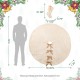 Glitzhome Set of 2  Milk Coffee Brown Twisted Faux Marten Fur Christmas Stocking with Bow & a 60"D tree skirt