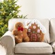 Glitzhome 15"H Christmas Gingerbread Man Shaped Pillow