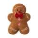 Glitzhome 15"H Christmas Gingerbread Man Shaped Pillow