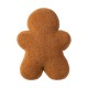 Glitzhome 15"H Christmas Gingerbread Man Shaped Pillow