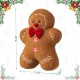 Glitzhome 15"H Christmas Gingerbread Man Shaped Pillow
