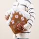 Glitzhome 17"H Christmas Gingerbread House Shaped Pillow