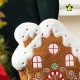 Glitzhome 17"H Christmas Gingerbread House Shaped Pillow