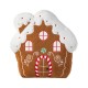 Glitzhome 17"H Christmas Gingerbread House Shaped Pillow