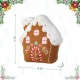 Glitzhome 17"H Christmas Gingerbread House Shaped Pillow