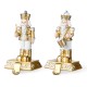 Glitzhome Set of 2 Christmas Resin Nutcracker Stocking Holder