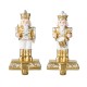 Glitzhome Set of 2 Christmas Resin Nutcracker Stocking Holder