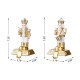 Glitzhome Set of 2 Christmas Resin Nutcracker Stocking Holder