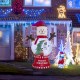 Glitzhome 8FT Lighted inflatable Snowman Globe Scene Decor