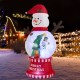 Glitzhome 8FT Lighted inflatable Snowman Globe Scene Decor