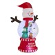 Glitzhome 8FT Lighted inflatable Snowman Globe Scene Decor